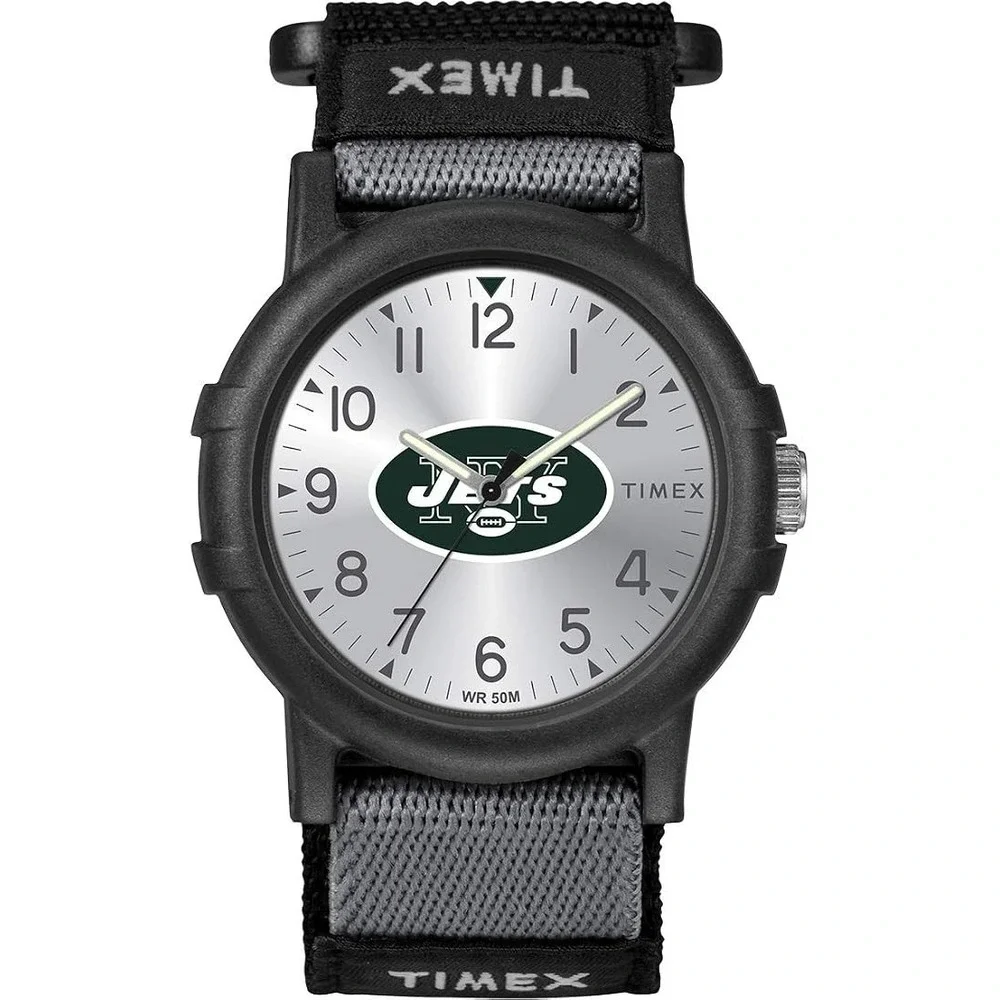 Timex x NFL  Tribute Youth Recruit Watch New York Jets Water Res New in Box!